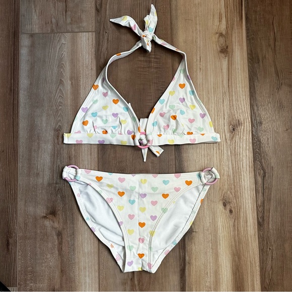 Shoshanna White Hearts Bikini ASO Jessica Simpson Newlyweds Small - Picture 2 of 16